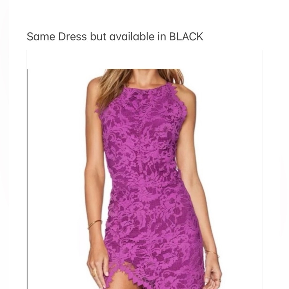 for love and lemons lace black dress. Size Small. High neck with open back.